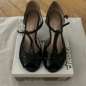 Pin up girl, swing shoes. Black patent, gently worn. Size 38 or US 7